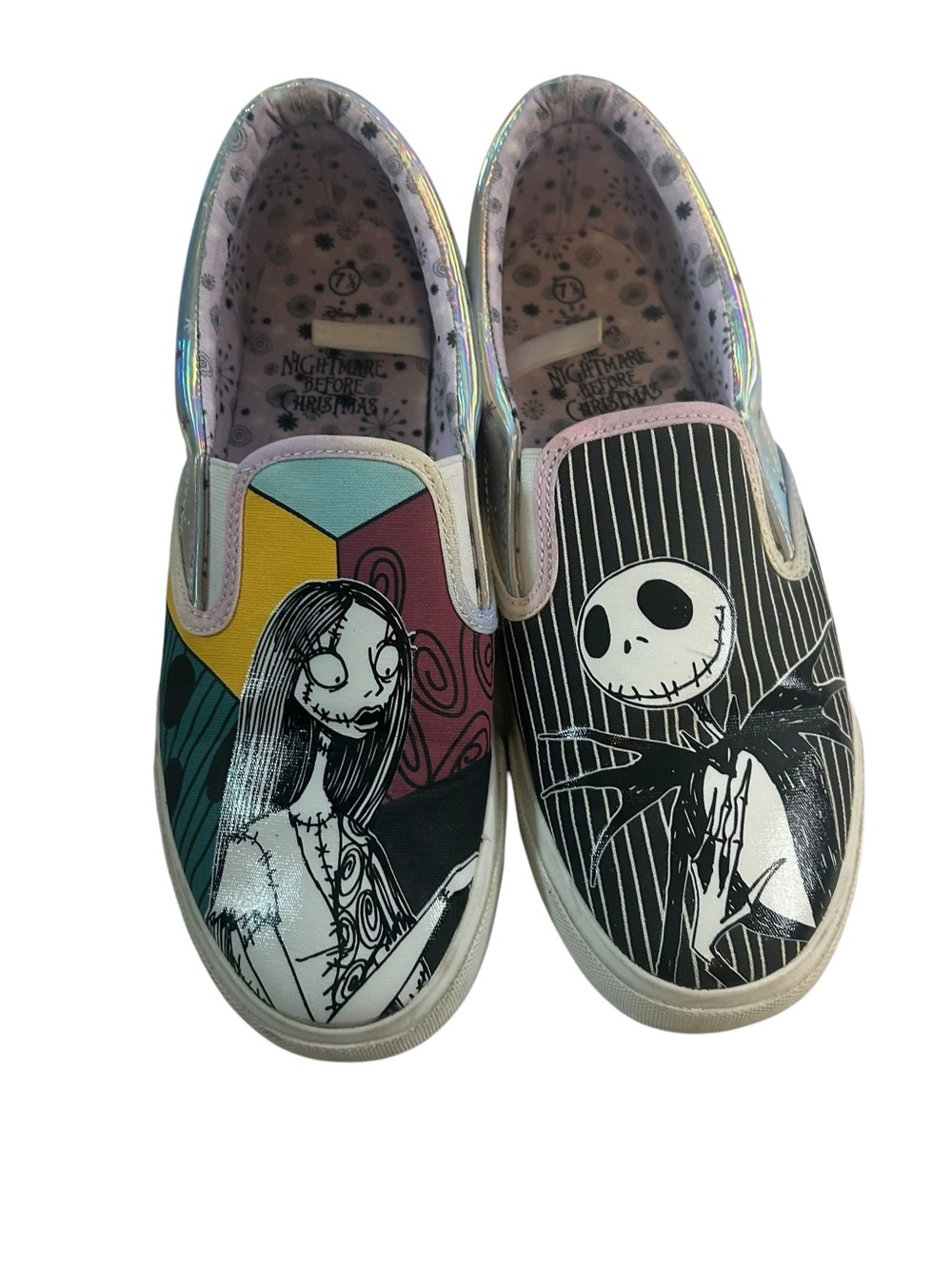 Ground Up Disney Nightmare Before Christmas Jack Sally Slip On Shoes Women’s 7.5